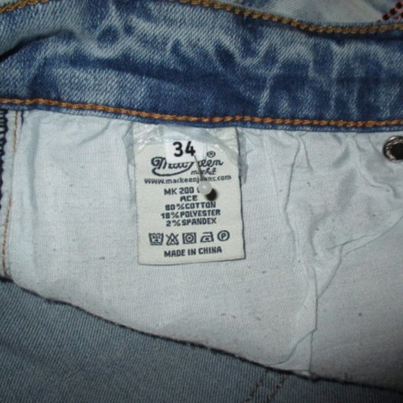 MacKeen Embellished Skinny Button-Fly Jeans Men 34 - Picture 7 of 12